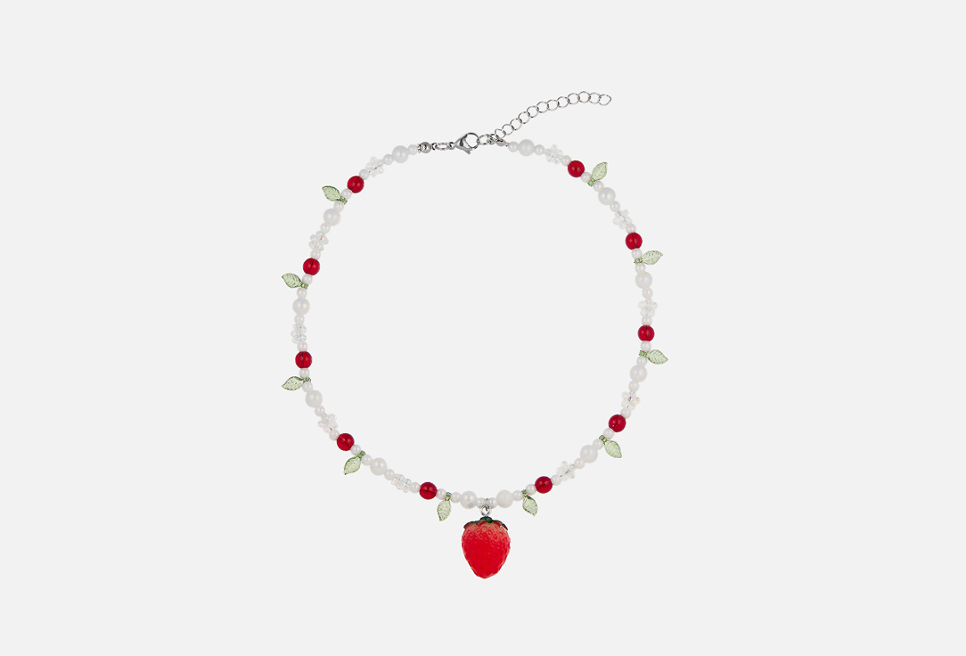 Изображение товара Ожерелье AUGGHT Strawberry Red для женщин с ярким дизайном из нержавеющей стали