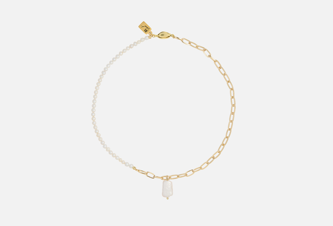 Изображение товара Колье We Want wish из позолоченной цепочки и натурального жемчуга 43 см