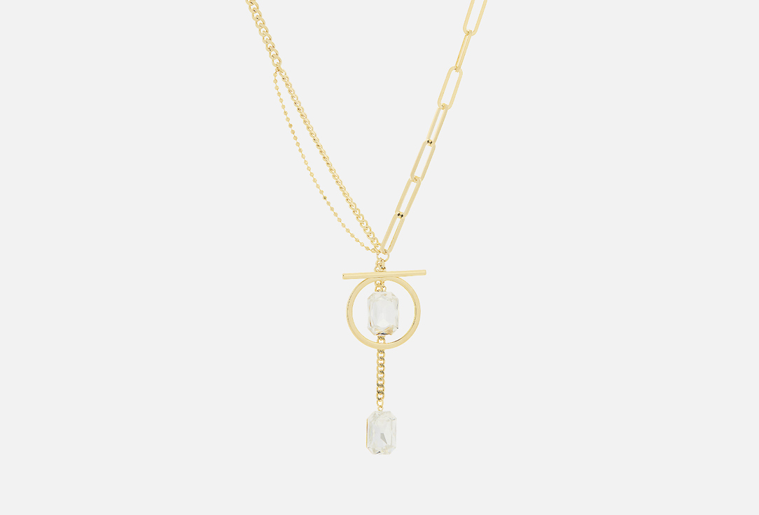 Изображение товара Колье Amante crystal Capri с кристалом диам. 14 мм позолоченное для женщин