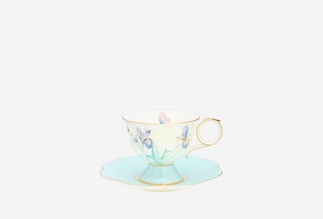 

Чашка чайная с блюдцем DÉCOR DE TABLE, Винтаж Ирисы, голубая 1 пар