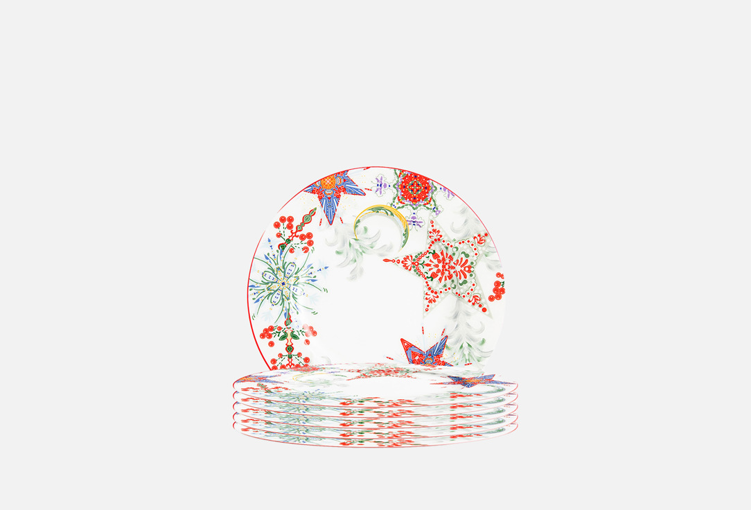 Изображение товара Набор десертных тарелок Mix&Match Home Счастливая Звезда 20,5 см фарфор