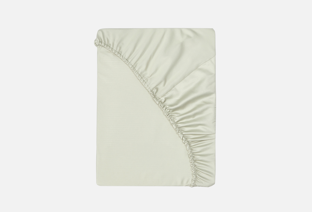 Изображение товара Простыня на резинке Mollen мятная 180x200 см хлопок сатин 400 ТС