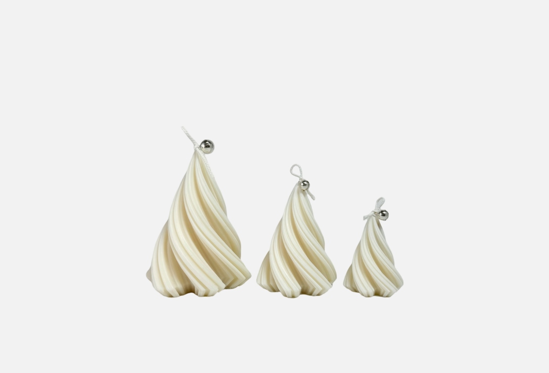 

Формовые свечи ручной работы DUKH SHOP, Set Christmas tree 3 шт