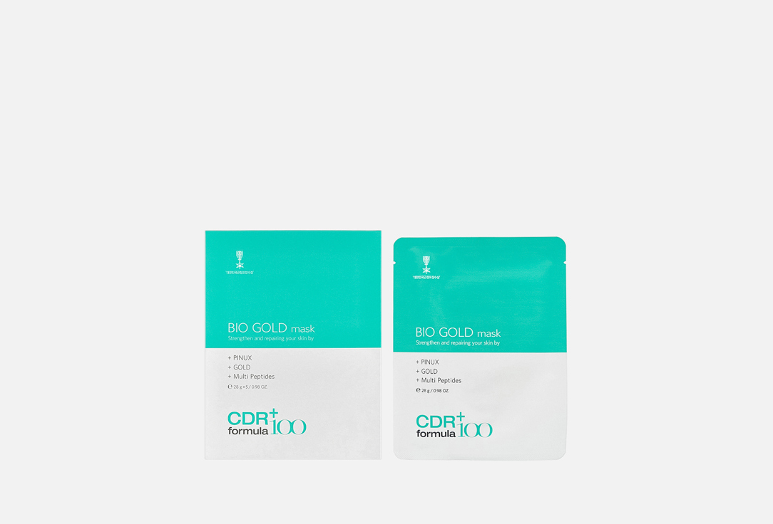 Изображение товара Маски для лица гидрогелевые Bio Gold Mask CDR Formula+100 для молодости и увлажнения