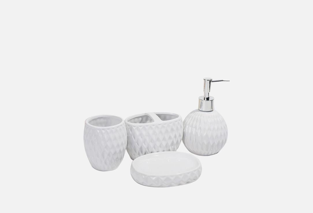 

Набор для ванной DENEZO, Белый, Camellia 4 шт