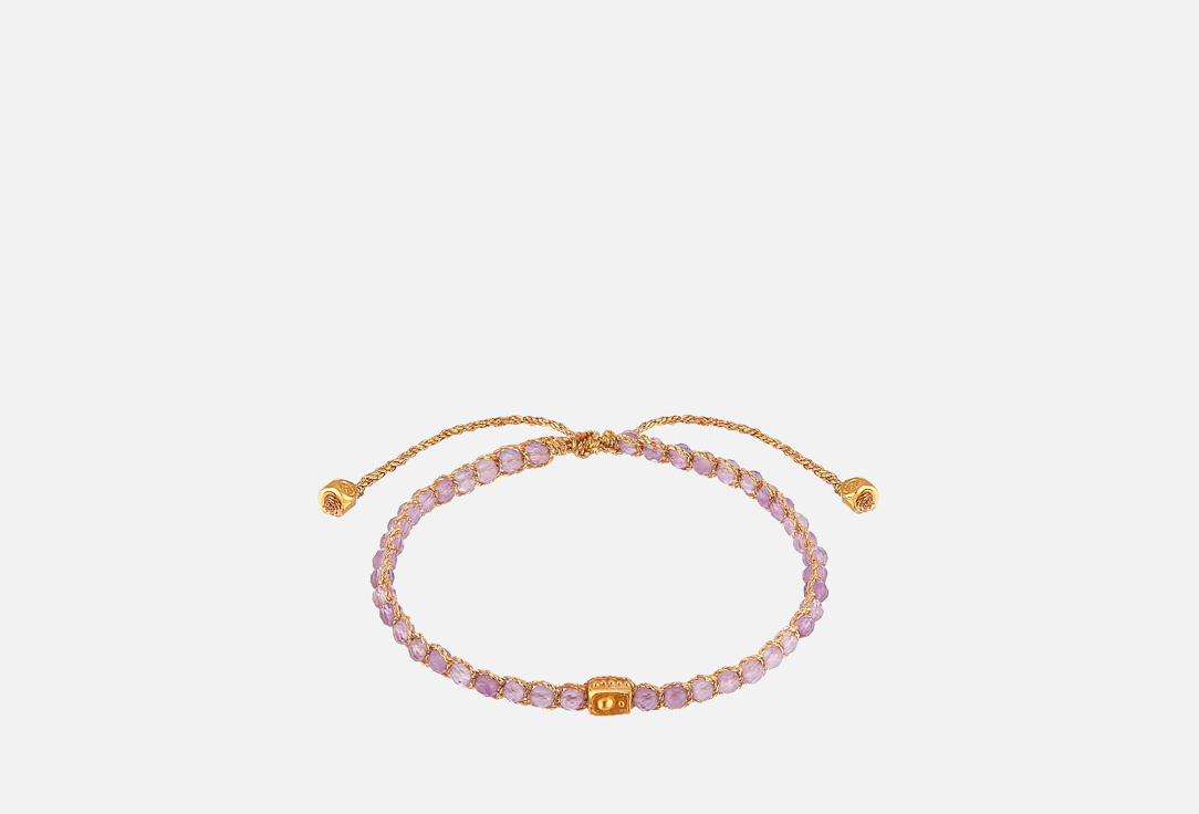 Изображение товара Браслет Samapura Jewelry Аметист из Бразилии Золотая нить
