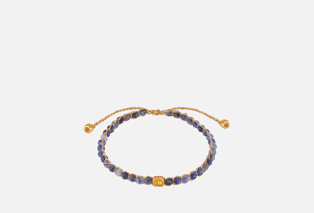Изображение товара Браслет Samapura Jewelry Голубой Садолит Золотая нить