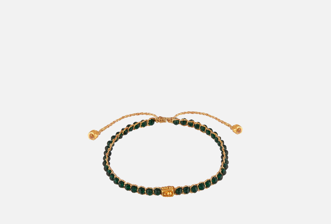 Изображение товара Браслет Samapura Jewelry Зеленая Шпинель Золотая нить