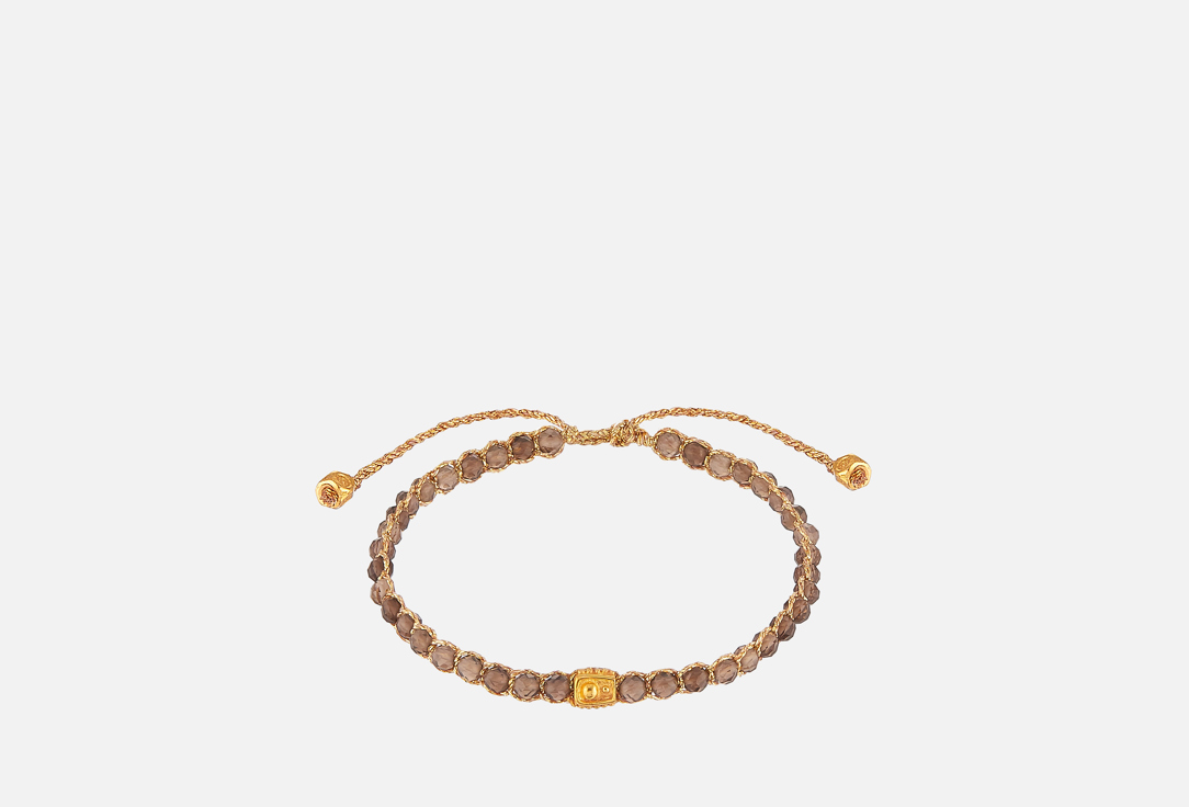 Изображение товара Браслет Samapura Jewelry с дымчатым кварцем на золотой нити