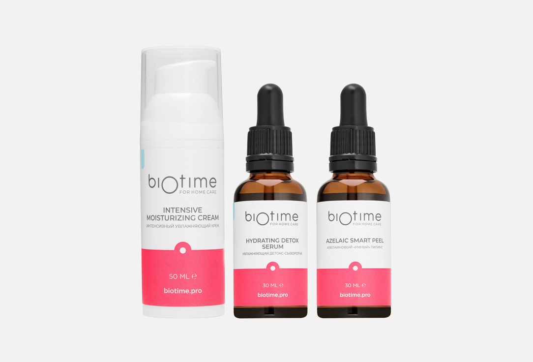 

Увлажняющий уходовый набор для лица BIOTIME FOR HOME CARE, Интенсивное увлажнение и питание 3 шт