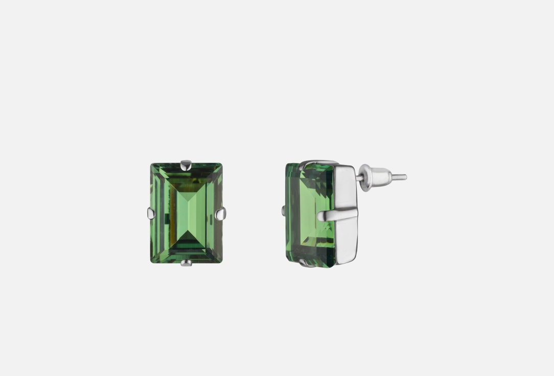 

Серьги PHENOMENAL STUDIO, Step Cut Green 2 шт