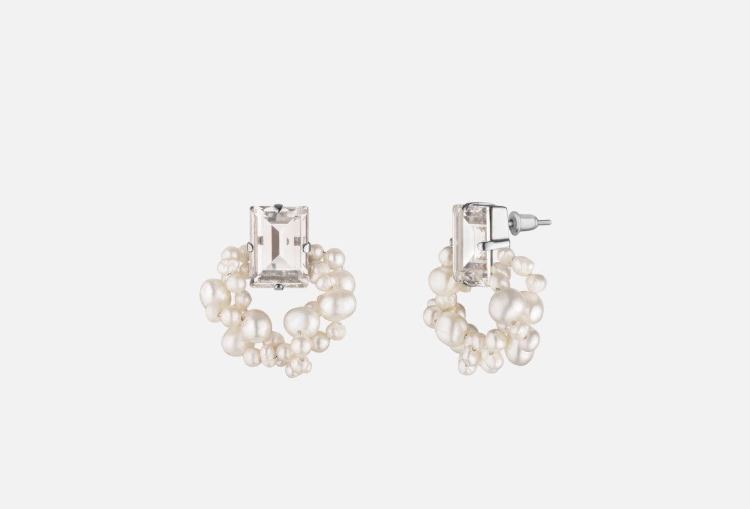 Изображение товара Серьги Phenomenal Studio Step Cut Pearl Crystal Rhodium