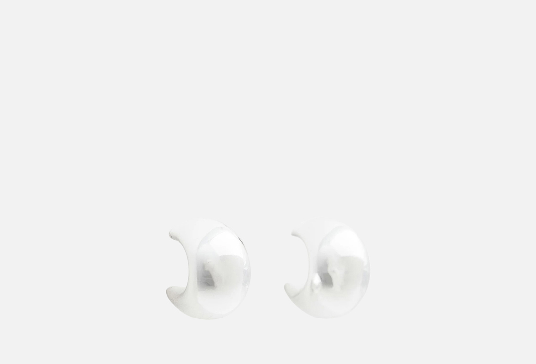 Изображение товара Серьги Marmalato Полукольца серебристого цвета