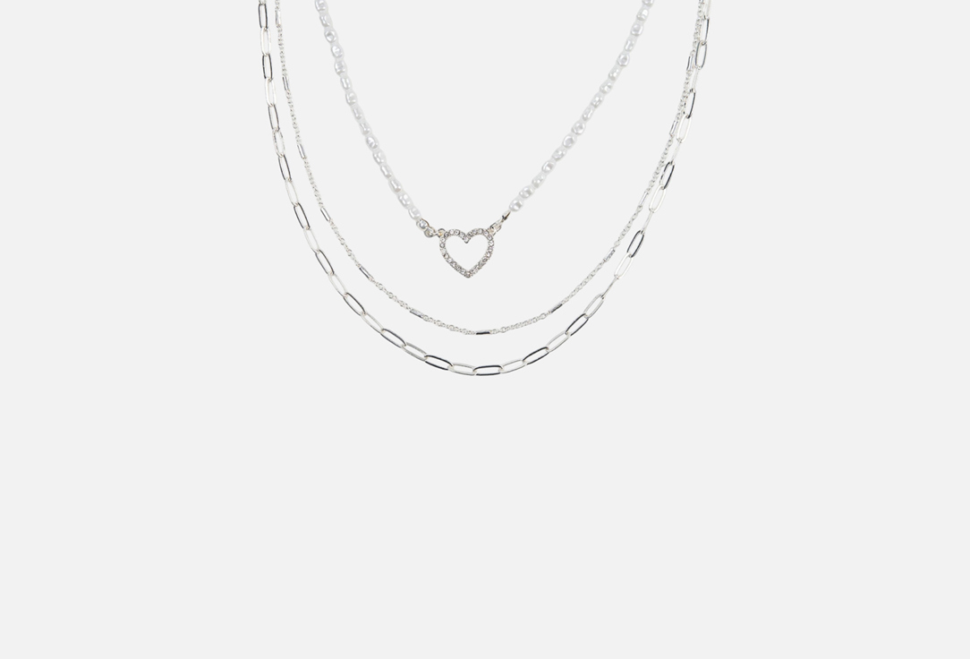 

Набор колье MARMALATO, Сердце со стразами 2 шт