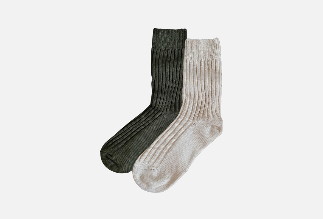 

Набор носков TENDEN, Бежевый, хаки 2 пар