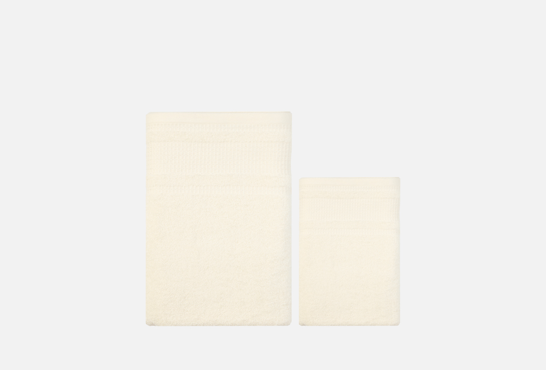 Изображение товара Набор полотенец Атмосфера молочный 70х140 см махра 4 шт для тела и лица