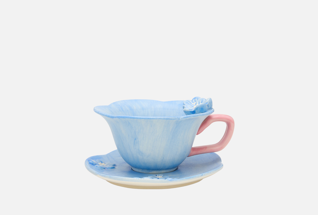 

Чайная пара ROOMI, Голубой, Ручная работа, светло-голубой 1 пар