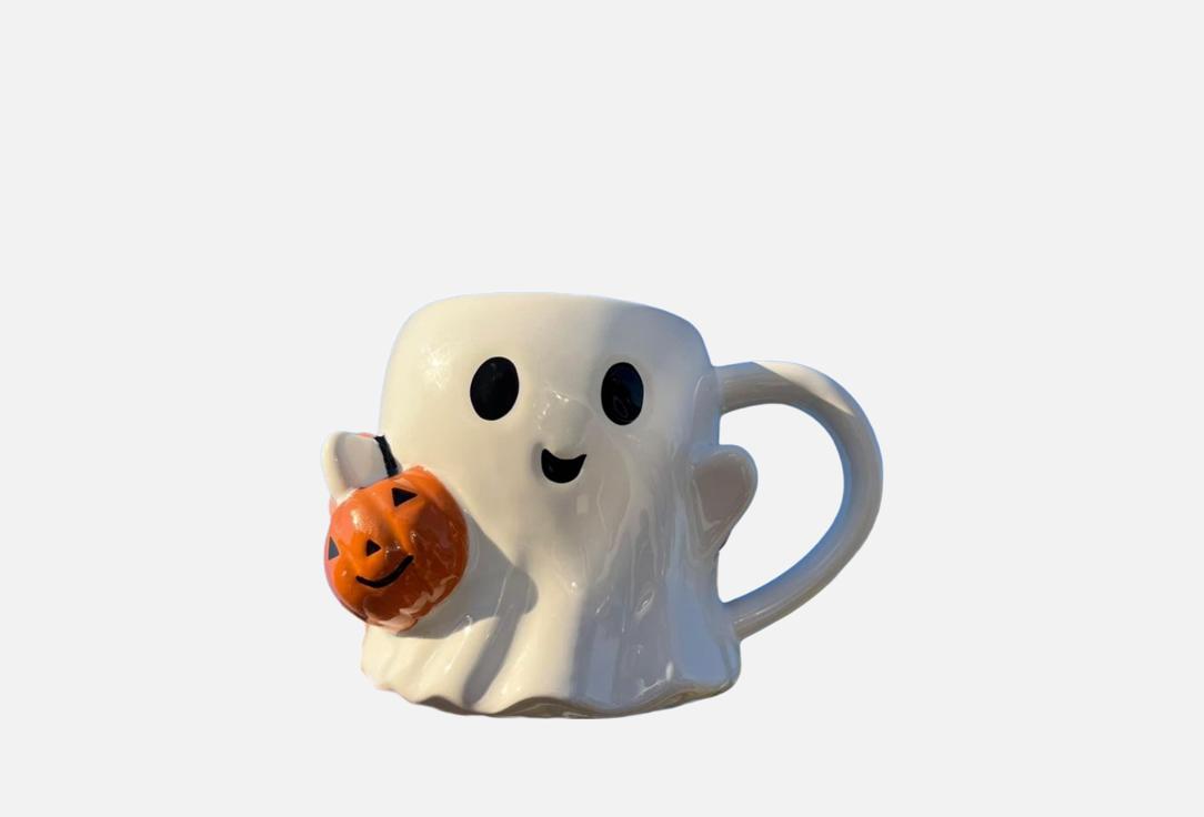 Изображение товара Керамическая кружка ROOMI Приведение с сумочкой тыквой 580 мл