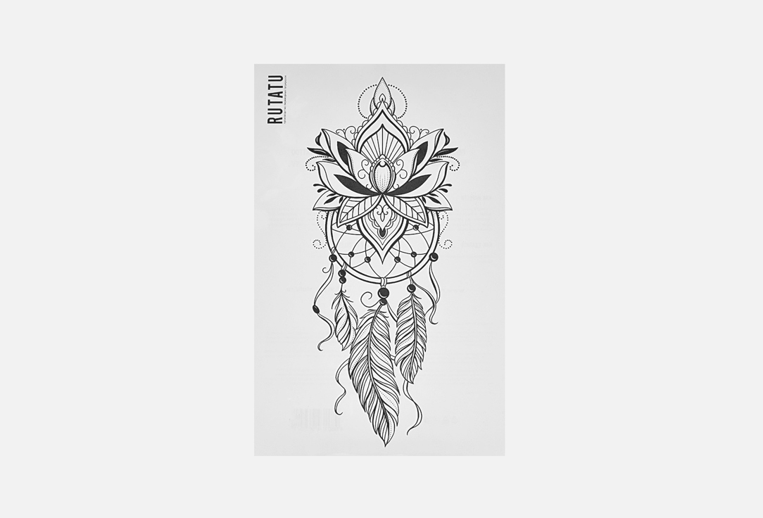 Изображение товара Переводная татуировка для тела RUTATU Ловец снов с перьями