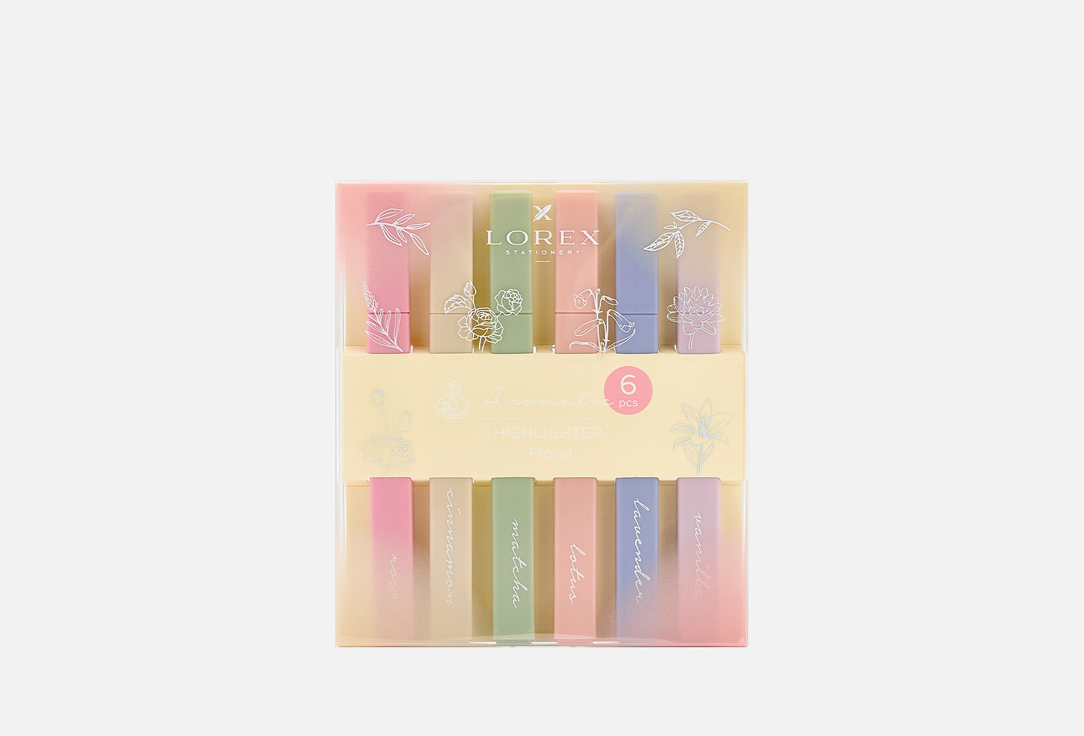 

Набор текстовыделителей LOREX, Aromatic FLORAL 6 шт