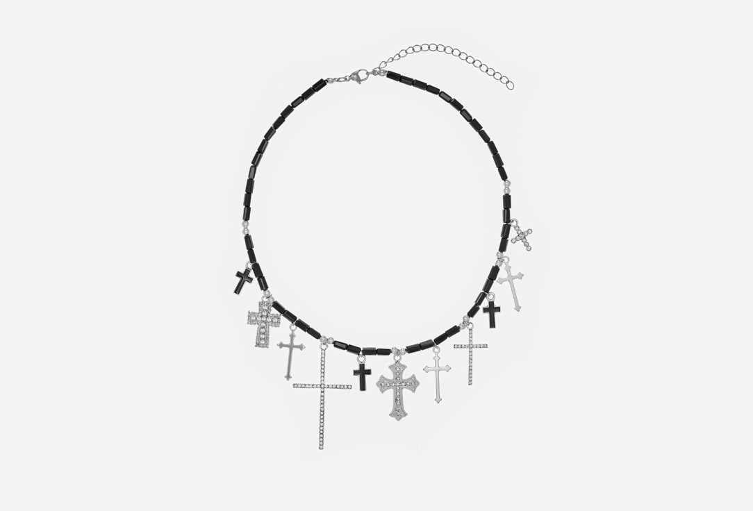 Изображение товара Колье PABUR Crosses black&silver