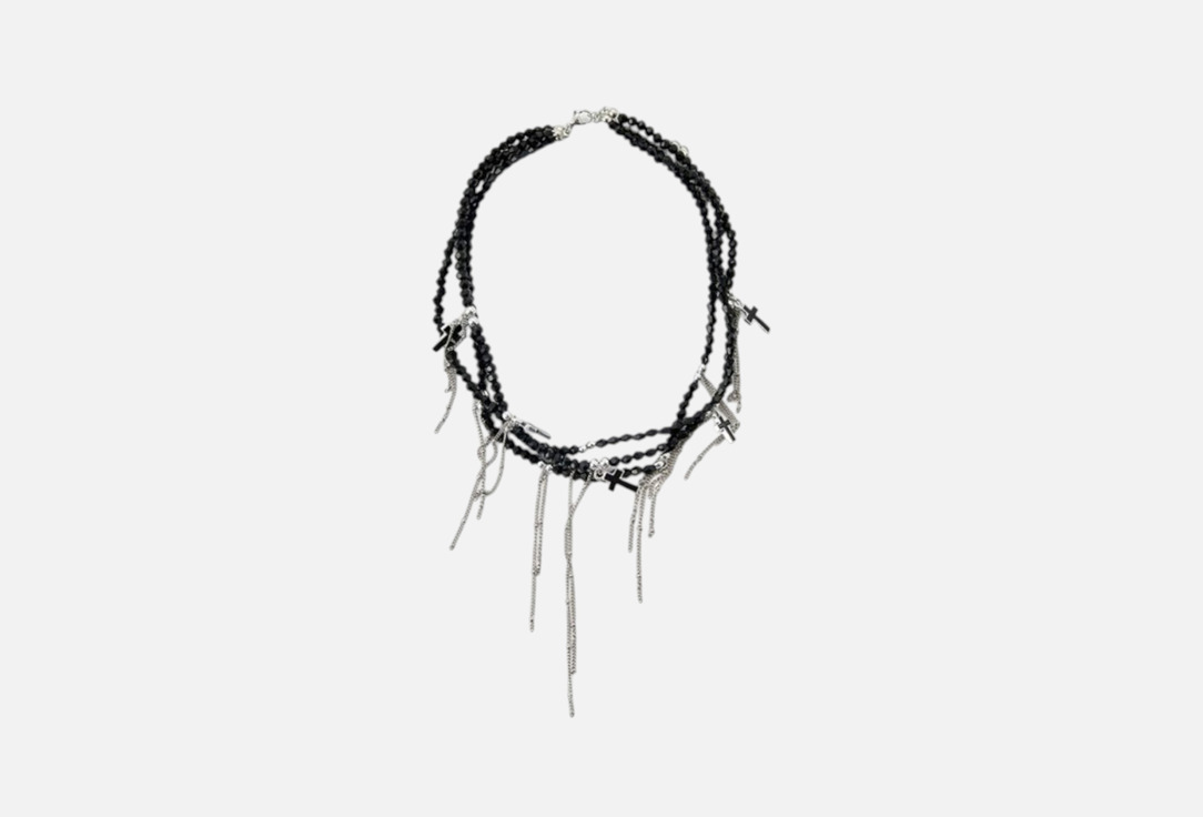 Изображение товара Оригинальное женское колье PABUR Crosses blk&slv из бижутерного сплава