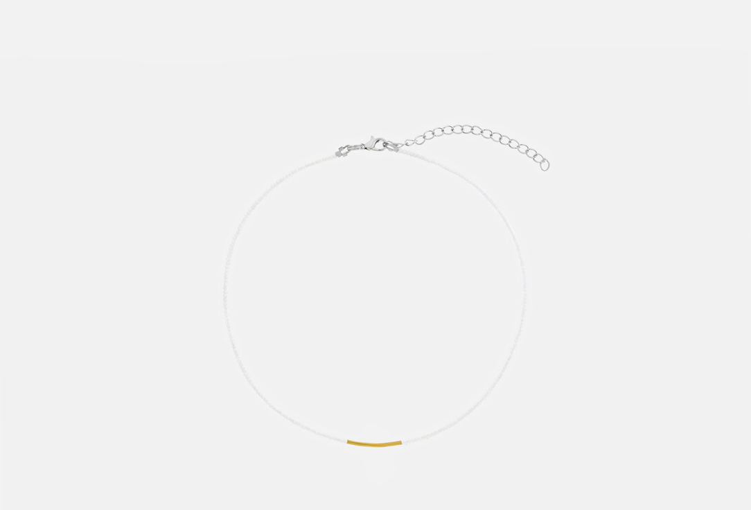 

Чокер SIDORINA SOFIA ACCESSORIES, Из белого бисера с золотой трубочкой 1 шт