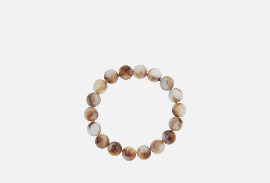 

Браслет SIDORINA SOFIA ACCESSORIES, Из крупных двухцветных бусин тянущийся бежевый 1 шт