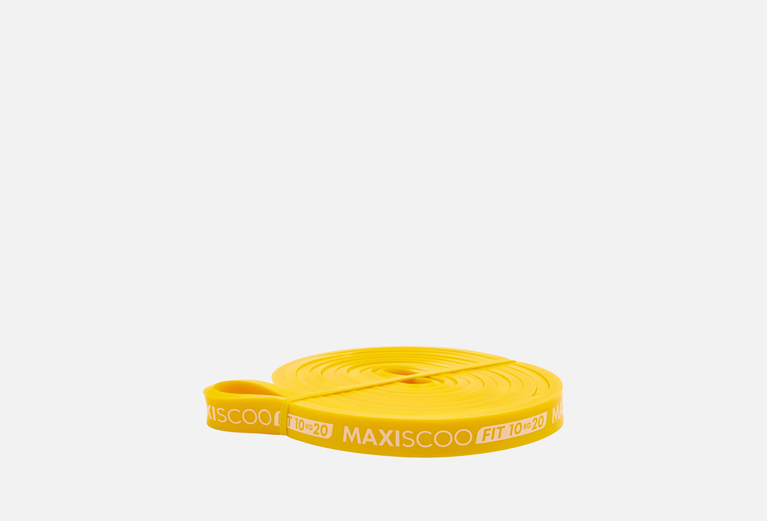 Изображение товара Фитнес эспандер MAXISCOO FIT Yellow 10-20 кг для тренировок дома и в зале