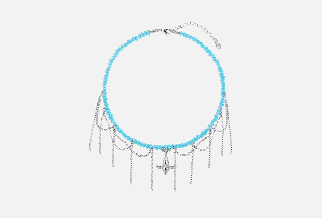 Изображение товара Чокер Silvara Whale Song из ювелирного стекла и латуни с покрытием родий 34 см