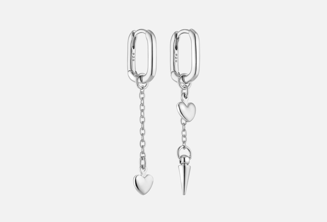 Серьги SILVARA Heart Brass 2 шт