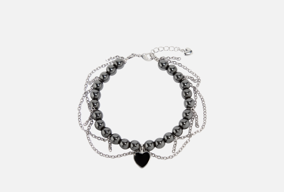 Изображение товара Браслет Silvara Midnight Allure из гематина и латуни с покрытием родий для женщин