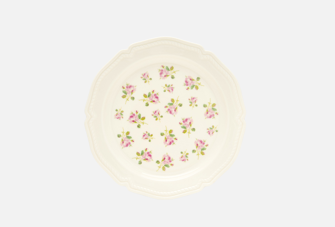 Изображение товара Тарелка ROOMI Плоская, с рисунком, Розы в саду, 24 см