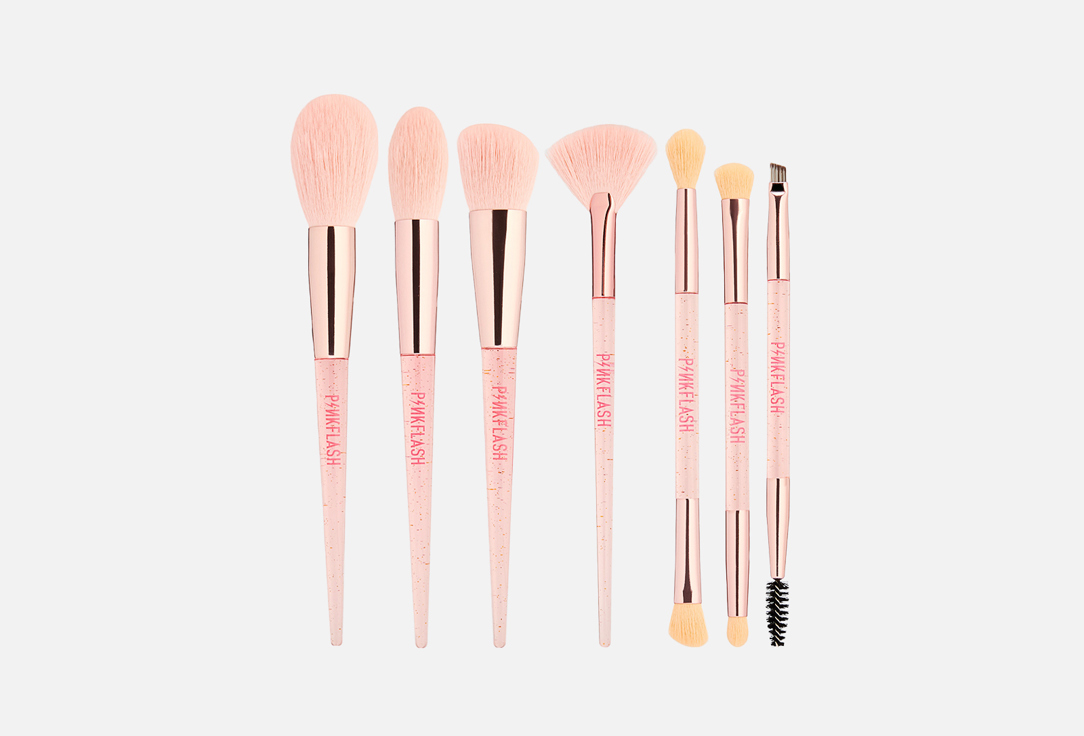 

Набор кистей для макияжа PINK FLASH, Brush set 7 шт