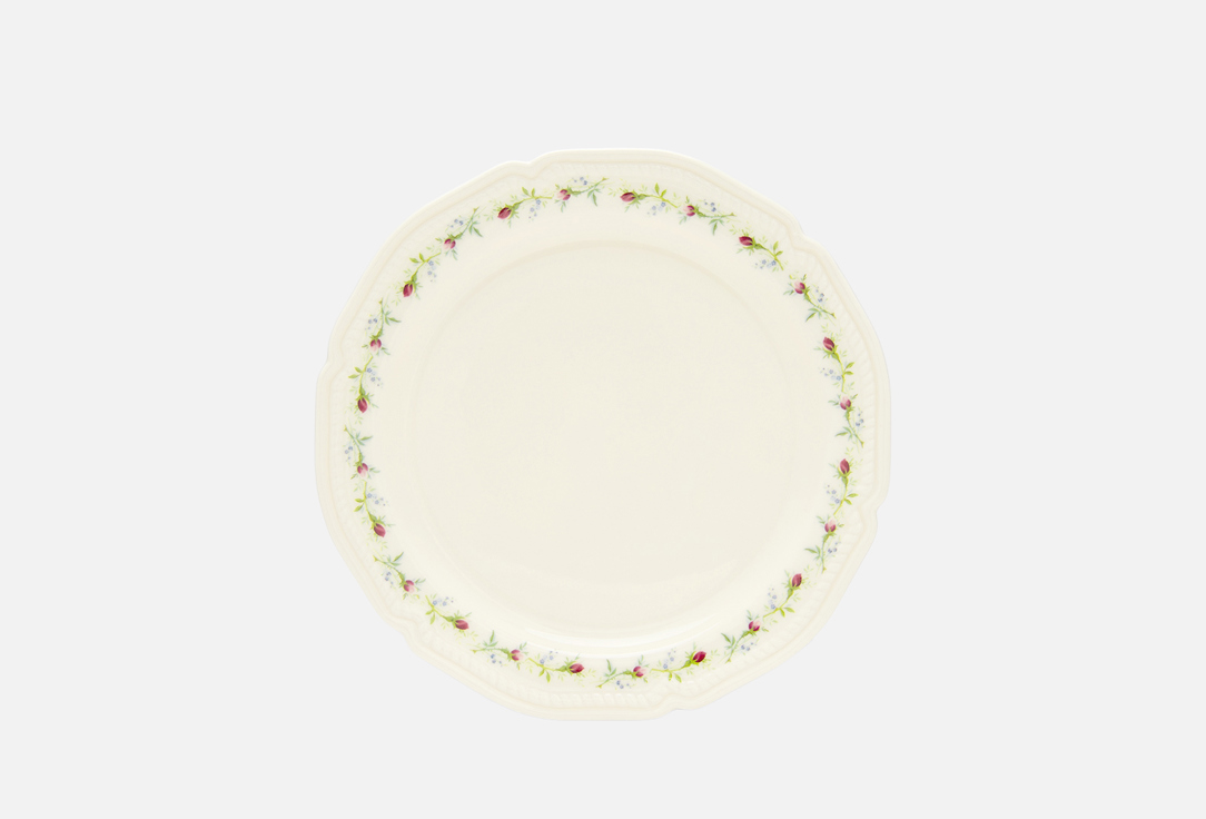 Изображение товара Тарелка ROOMI Плоская, с рисунком, Бутоны, 19,5 см