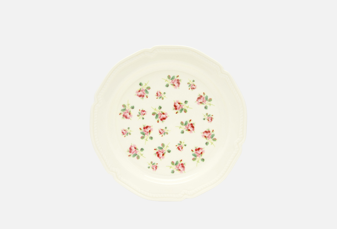 Изображение товара Тарелка ROOMI Плоская, с рисунком, Розы в саду, 19,5 см