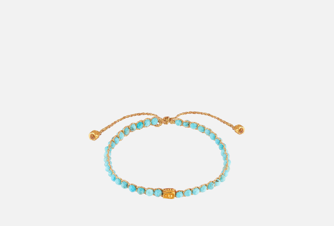 Изображение товара Браслет Samapura Jewelry с бирюзой и позолотой регулируемый