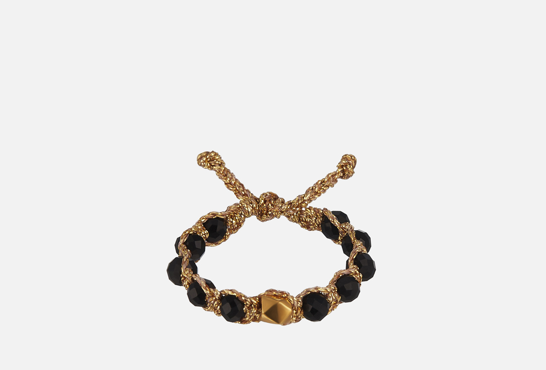 Изображение товара Кольцо Samapura Jewelry Черная Шпинель Золотая нить