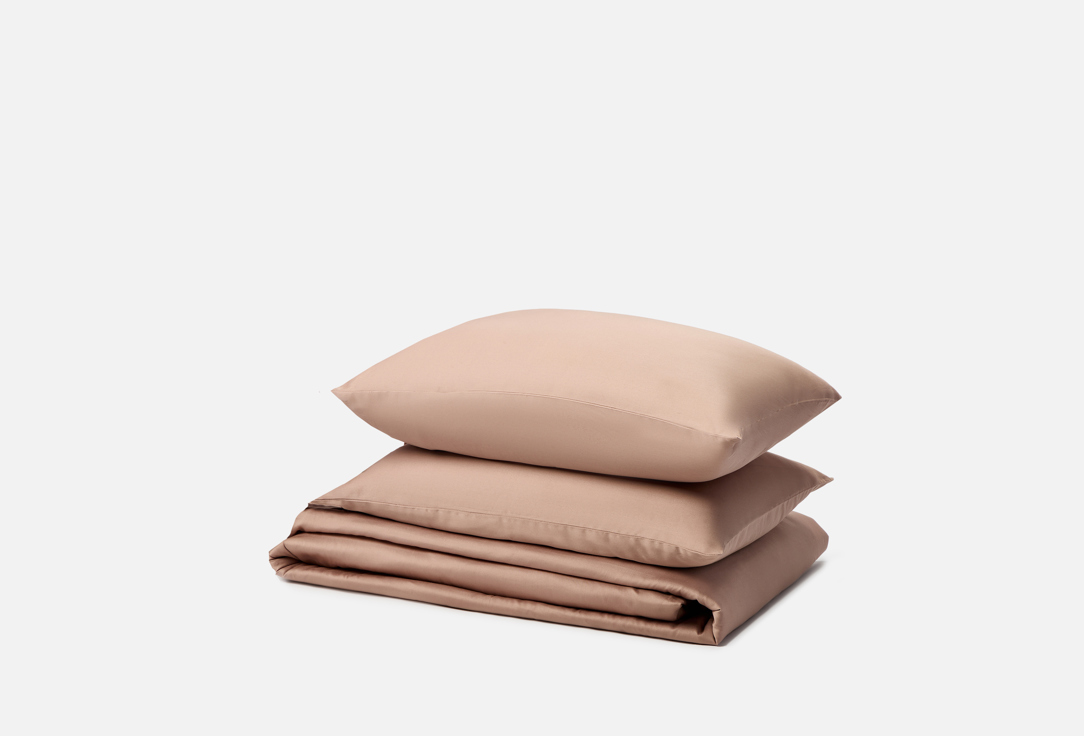 

комплект постельного белья COZY AND COZY, Коричневый, Sateen bows, темно кофейный, евро евро мл