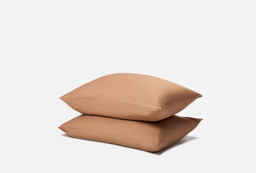 Изображение товара комплект наволочек COZY AND COZY brown bows коричневый, шоколадный, 50х70