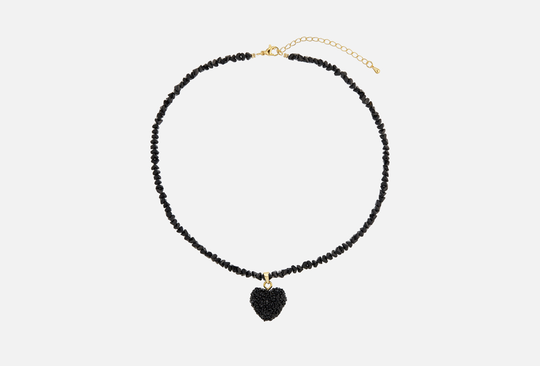 

колье ATTRIBUTE SHOP, Black sugar quartz choker with heart 1 шт