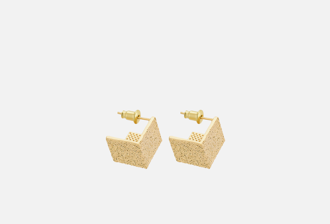 Изображение товара Серьги Attribute Shop gold cube earrings из ювелирного сплава