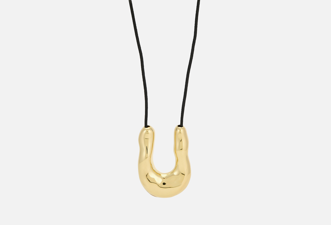 

Кулон на шнурке ATTRIBUTE SHOP, Golden horseshoe pendant on cord 1 шт