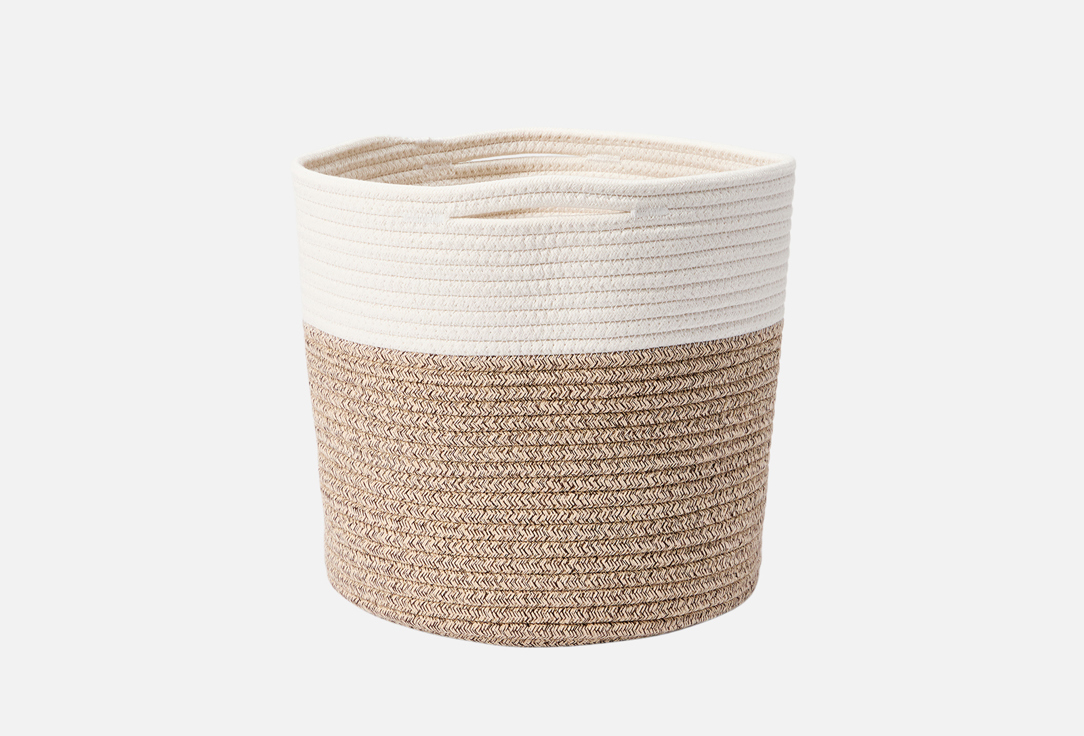 Изображение товара Корзина для белья Astera плетеная из хлопка 28х28 см