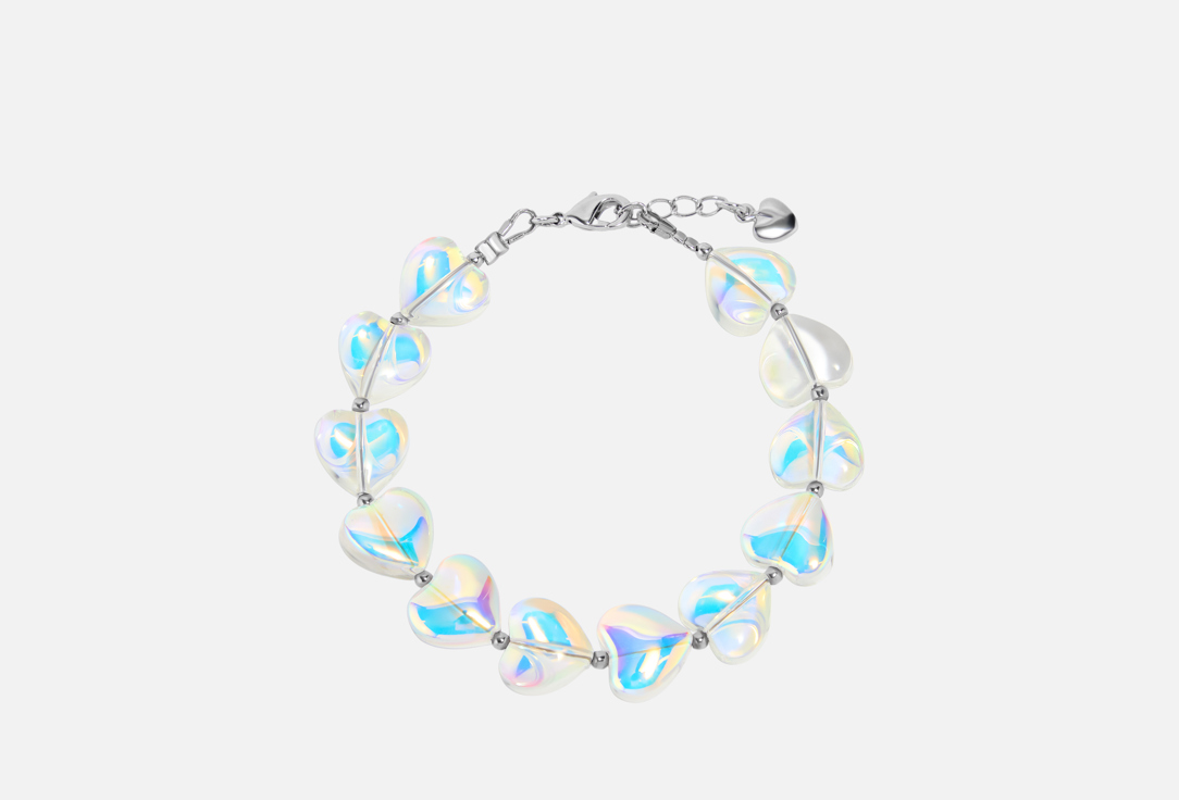 Изображение товара Браслет Shimmer Hearts Silvara из стекла с покрытием родий для женщин