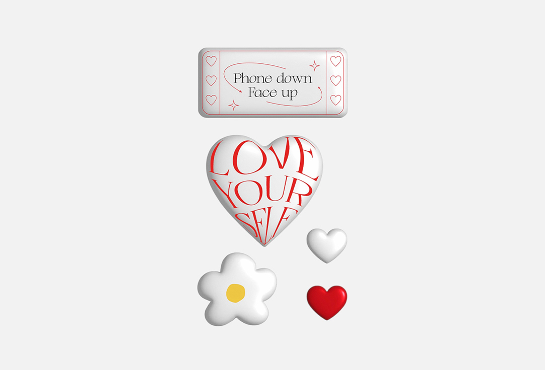 

3D cтикеры CAPSULAR, Сердечки 5 шт