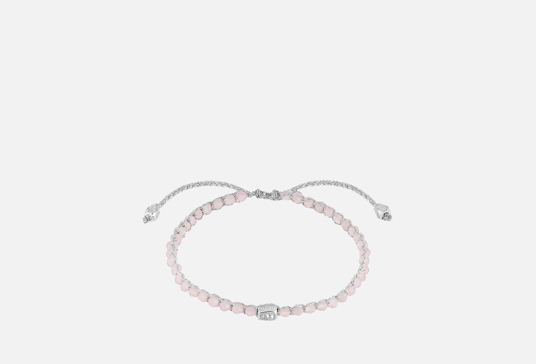 Изображение товара Браслет Samapura Jewelry розовый турмалин серебряный веревочный стиль