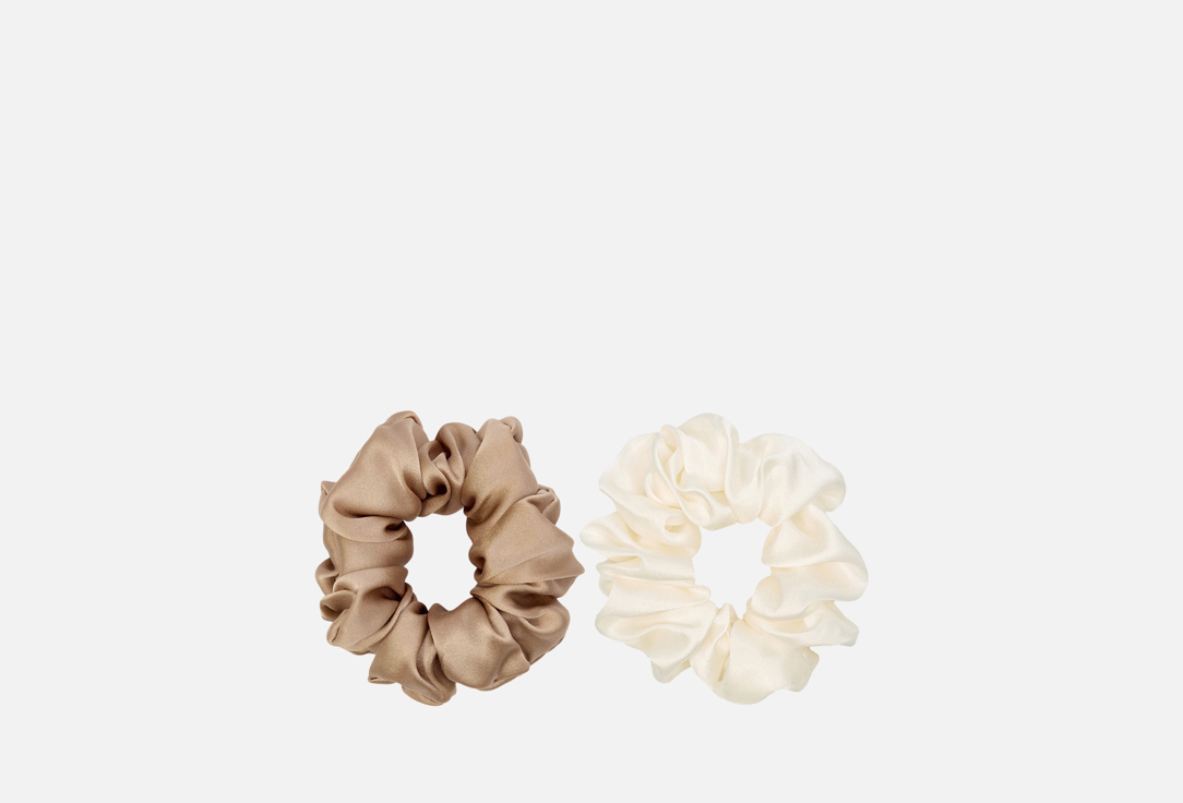 Изображение товара Набор шелковых резинок для волос k∙k молочный, ваниль