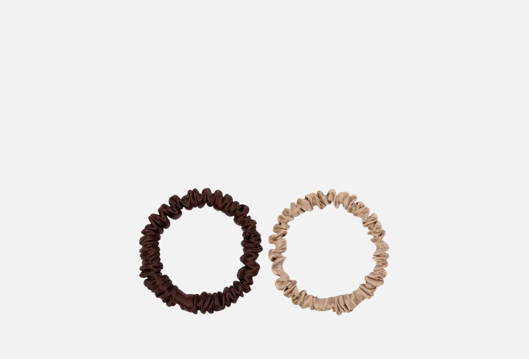 Изображение товара Набор шелковых резинок для волос k∙k ваниль, шоколад