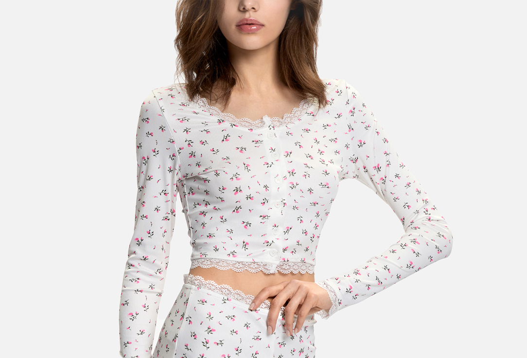 

Пижама с коротким рукавом ONIR, Принт, Цветок S мл